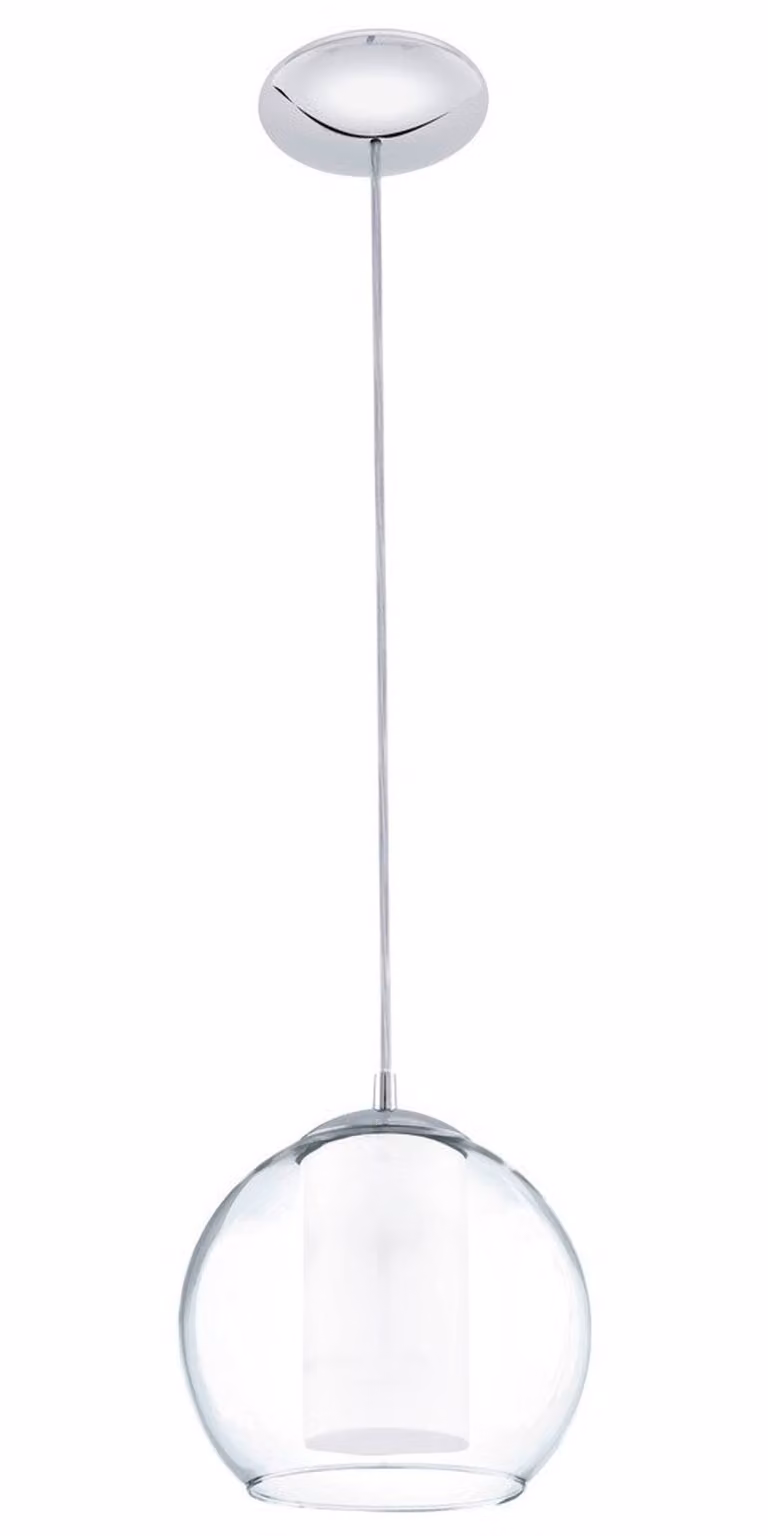 Eglo 92761 Lampada a sospensione Bolsano Ø 20cm bianco chiaro cromo