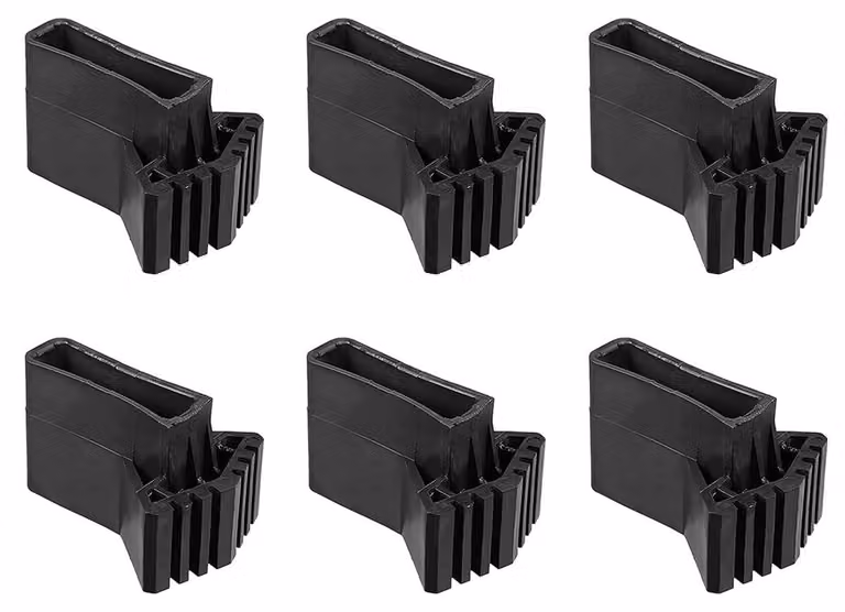 Set di protezioni in gomma per piedi di scala - Copri-piedi in gomma per scale - Piedini per scala 40x20 - Accessori antiscivolo - Adatti per scale telescopiche - Gomma morbida ed elastica - Protezioni per scale