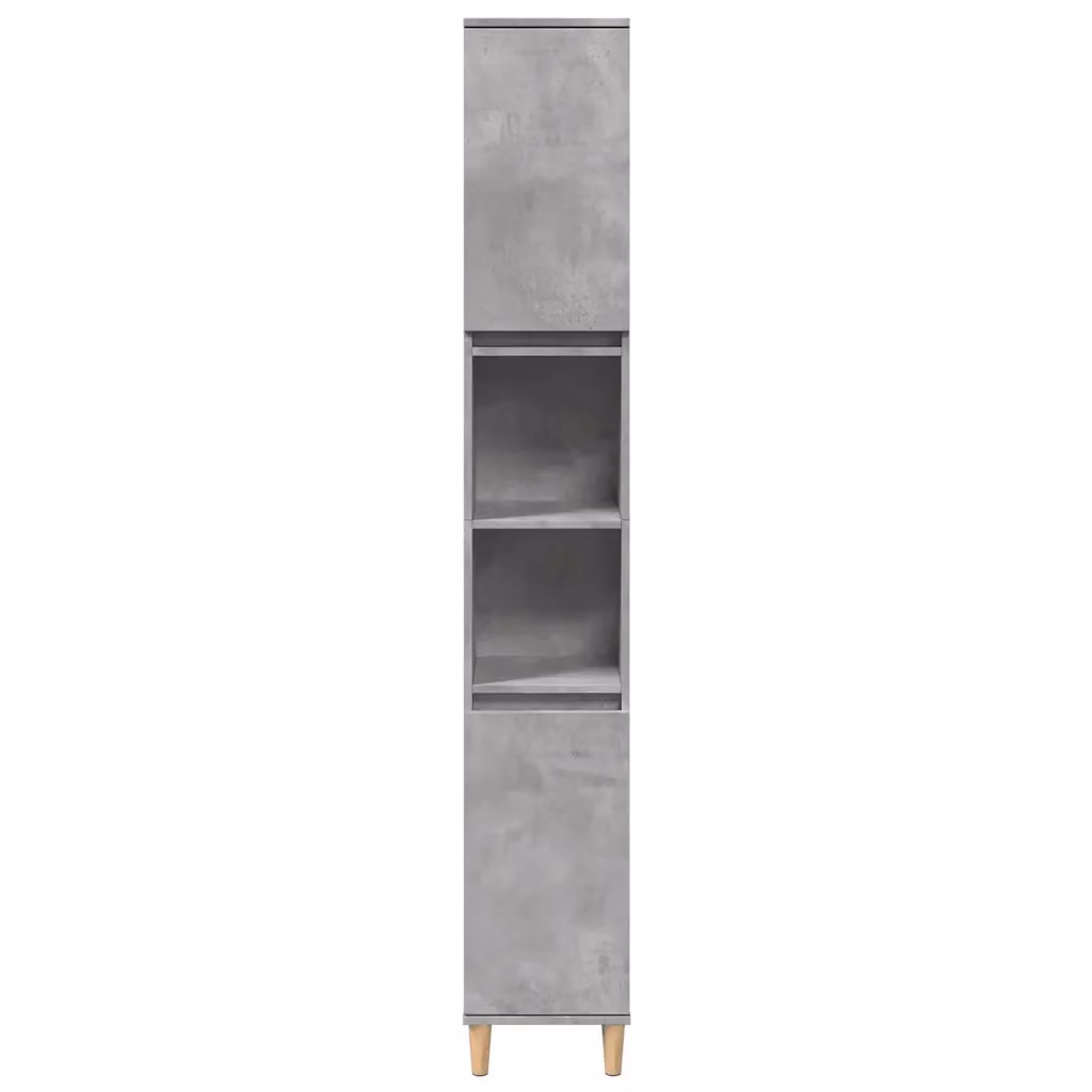 Mobile bagno moderno HELLOSHOP26 sospeso in legno composito grigio cemento L/P/H: 30 x 30 x 190 cm – 2