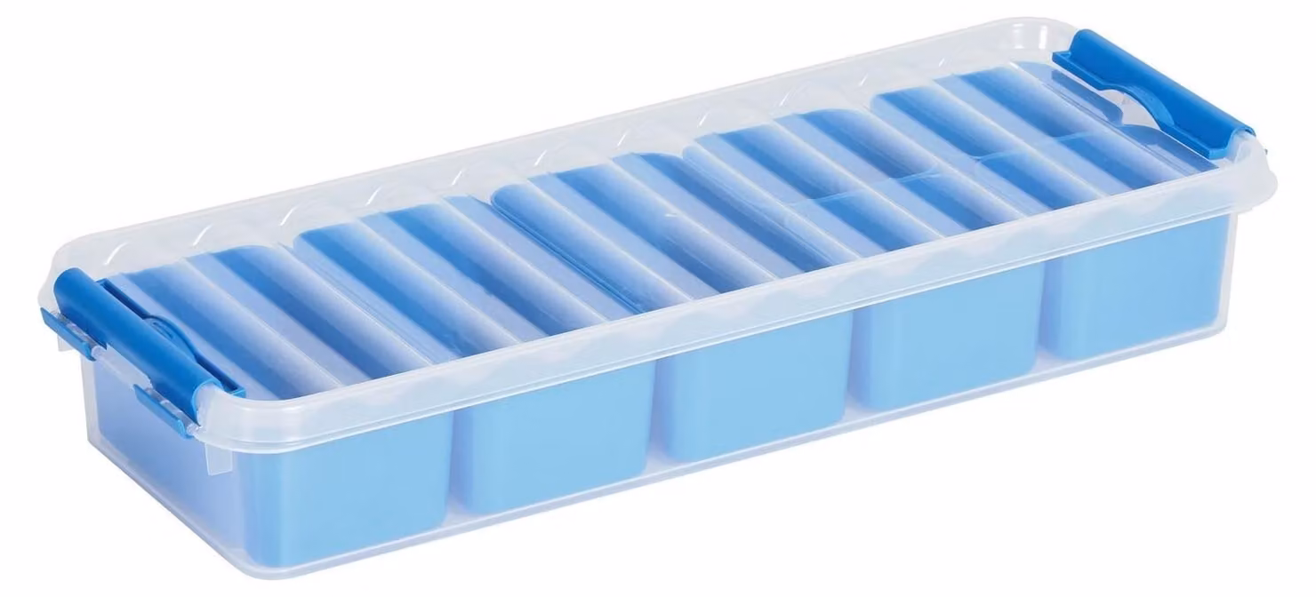 Contenitore Sunware Q-line a 7 scomparti - Blu - 2,5 litri