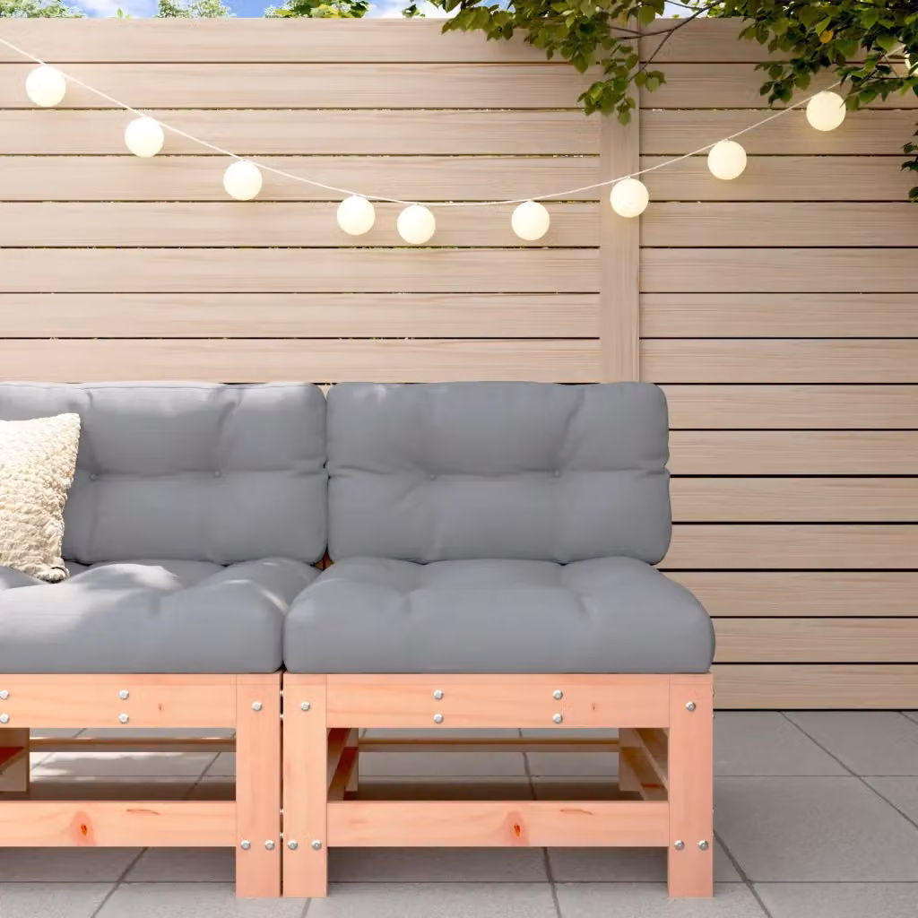 vidaXL Divano Centrale da Giardino in Legno Massello di Douglas, Colore Marrone o Grigio, L/P/H: 120 x 60 x 57,5 cm