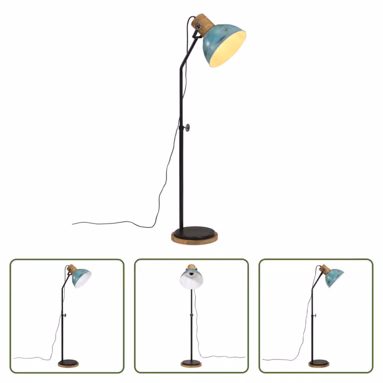 The Living Store Lampada da terra 25 W Blu 30x30x100-150 cm E27
