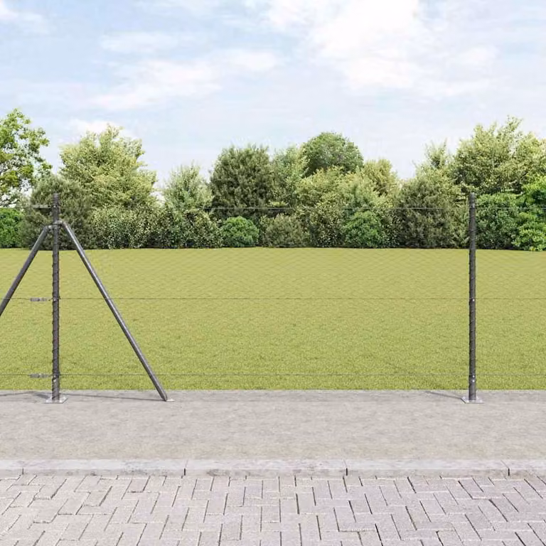 Maison Exclusive - Palo della recinzione Grigio 25 x 0,8 m (reticolo da 25 mm)
