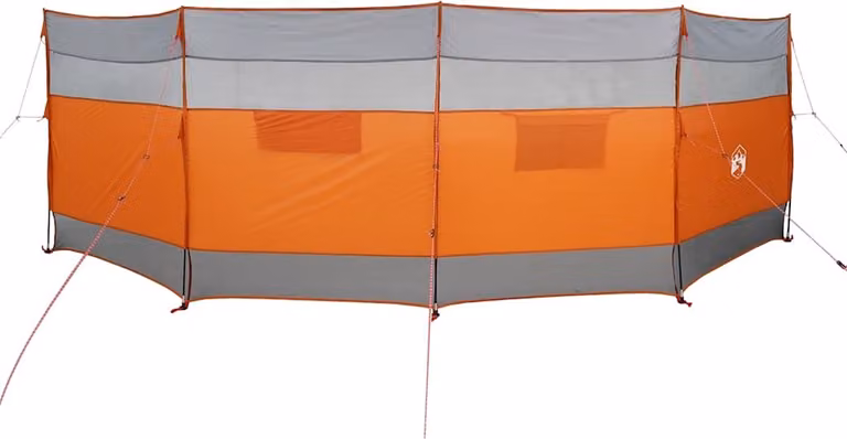 Frangivento Campeggio Grigio Arancione 510x153 cm Impermeabile