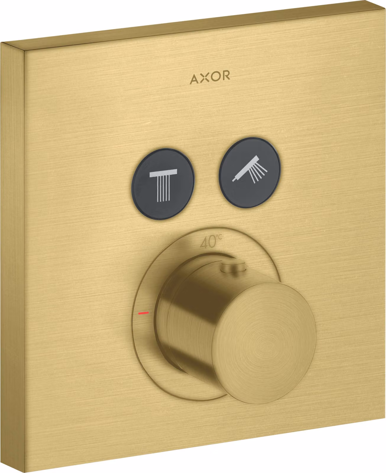 hansgrohe AXOR Starck ShowerSelect Thermostat carré à encastrer pour 2 consommateurs, 36715950, 36715950