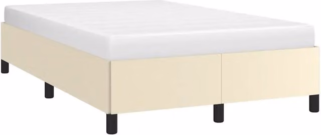 Giroletto senza Materasso-Struttura Letto Crema 120x190 cm Similpelle 987171