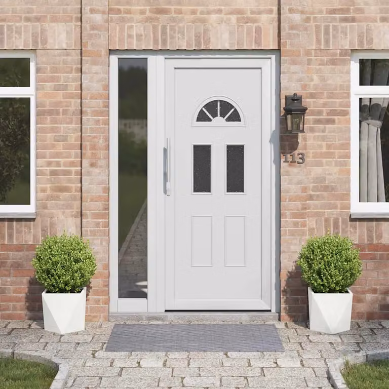 Set di 2 fioriere vidaXL in acciaio bianco, L/P/H: 30 x 30 x 30 cm