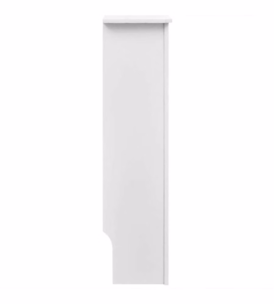 Armadietto Copritermosifone vidaXL in MDF Bianco Opaco con Ante a Battente e Ripiani Interni, Larghezza: 112 cm