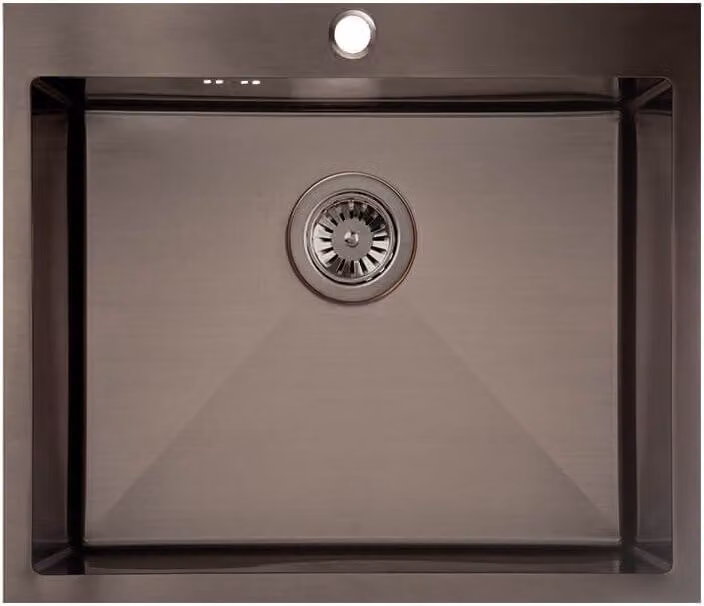 Lavello di design in acciaio inox 1 vasca grafite