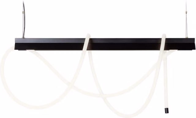 Lampada a sospensione Moooi Tubelight LED dimmabile in metallo, colore bianco o nero