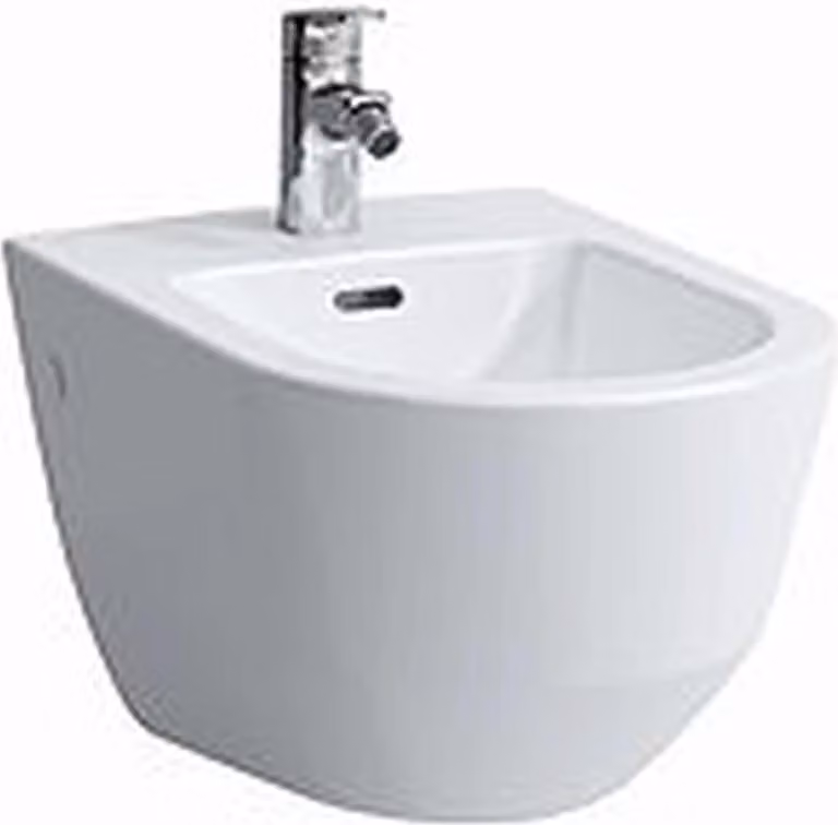 LAUFEN PRO Bidet mural, 1 trou pour robinet, 360x530mm, avec trou latéral pour arrivée deau, H8309520003041, H8309520003041