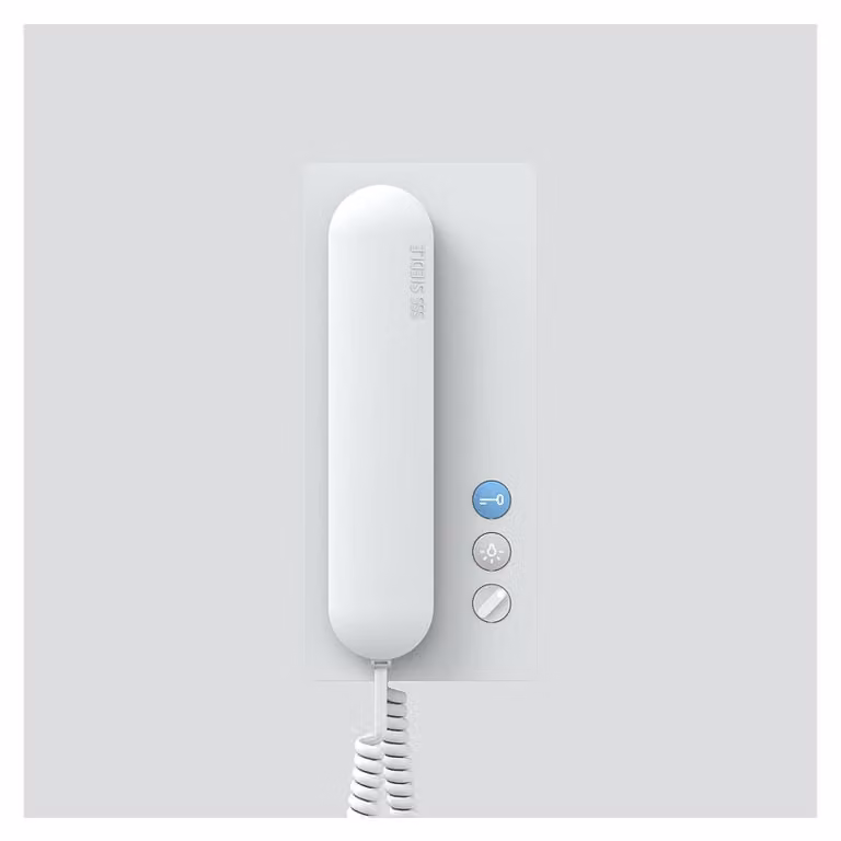 Citofono analogico per impianto citofonico con tecnologia 6+n HTA 811-0 Siedle bianco