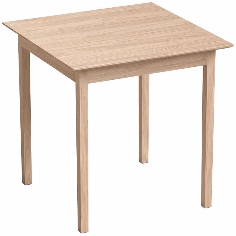 Tavolo quadrato Moonbite, 75 x 75 cm, in legno di pino, tavolo da cucina per 2 persone, stile rustico con finitura verniciata, legno di pino, legno naturale