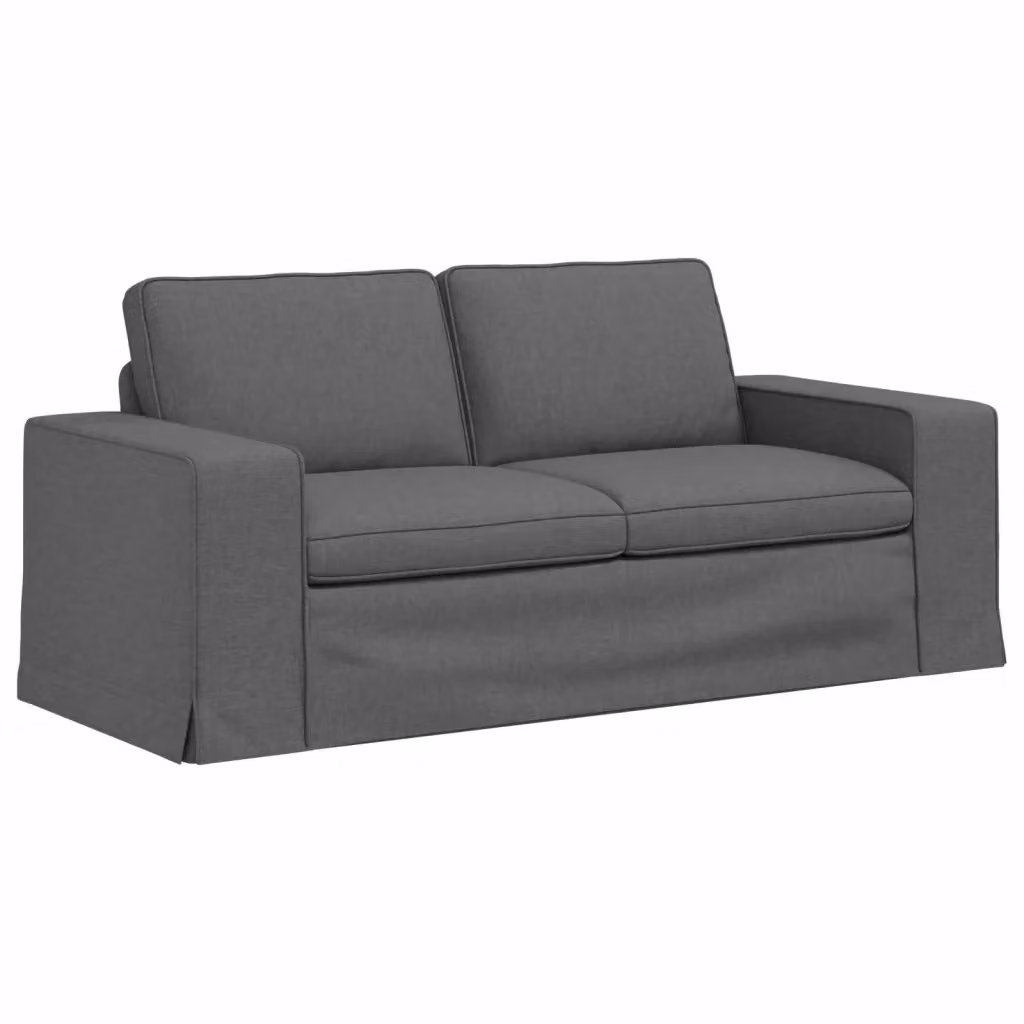 vidaXL Divano Moderno in Tessuto Grigio e Nero con Struttura in Metallo L: 182 cm, P: 80 cm, H: 82 cm – 2
