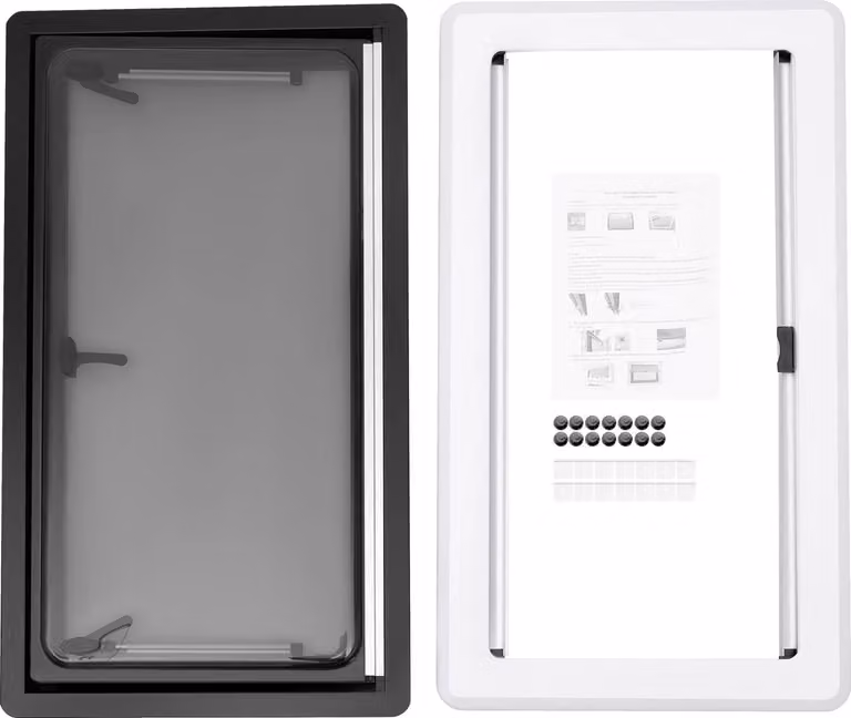 Ventilazione per finestre, angolo di apertura regolabile, costruzione resistente, colore nero