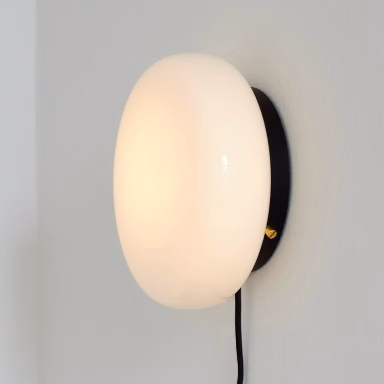 GEJST Applique da parete di design OPA, Bianco / Opale, Soggiorno / Sala da pranzo, Vetro, Applique