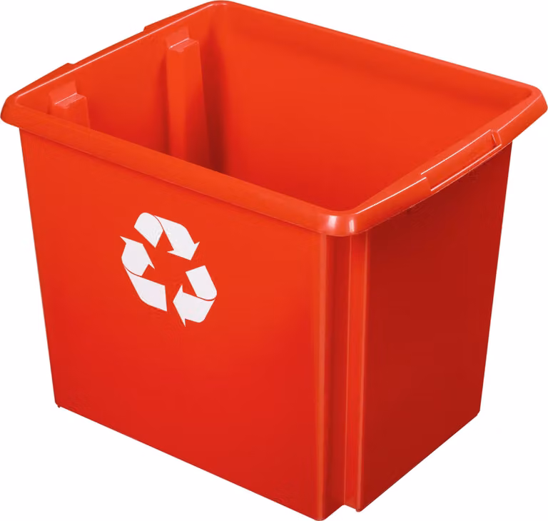 Contenitore Sunware - Plastica - 45 litri - rosso - 45 x 36 x 36 cm