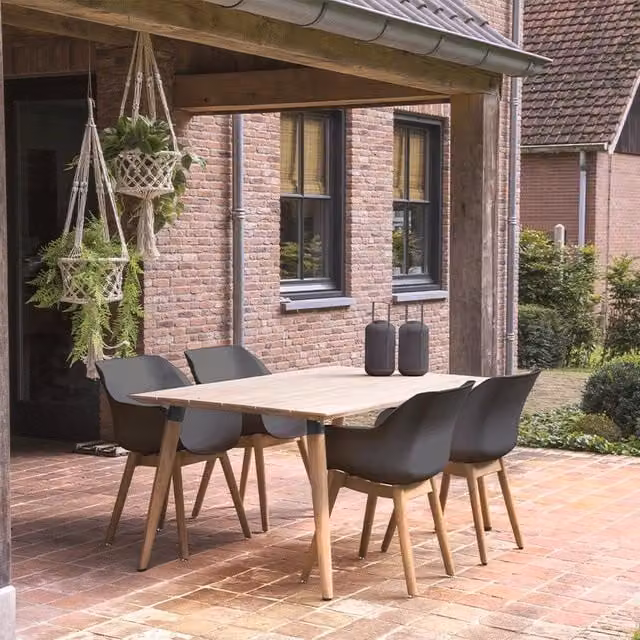 Set di 2 Sedie SOPHIE Teak Armchair HARTMAN - Antracite