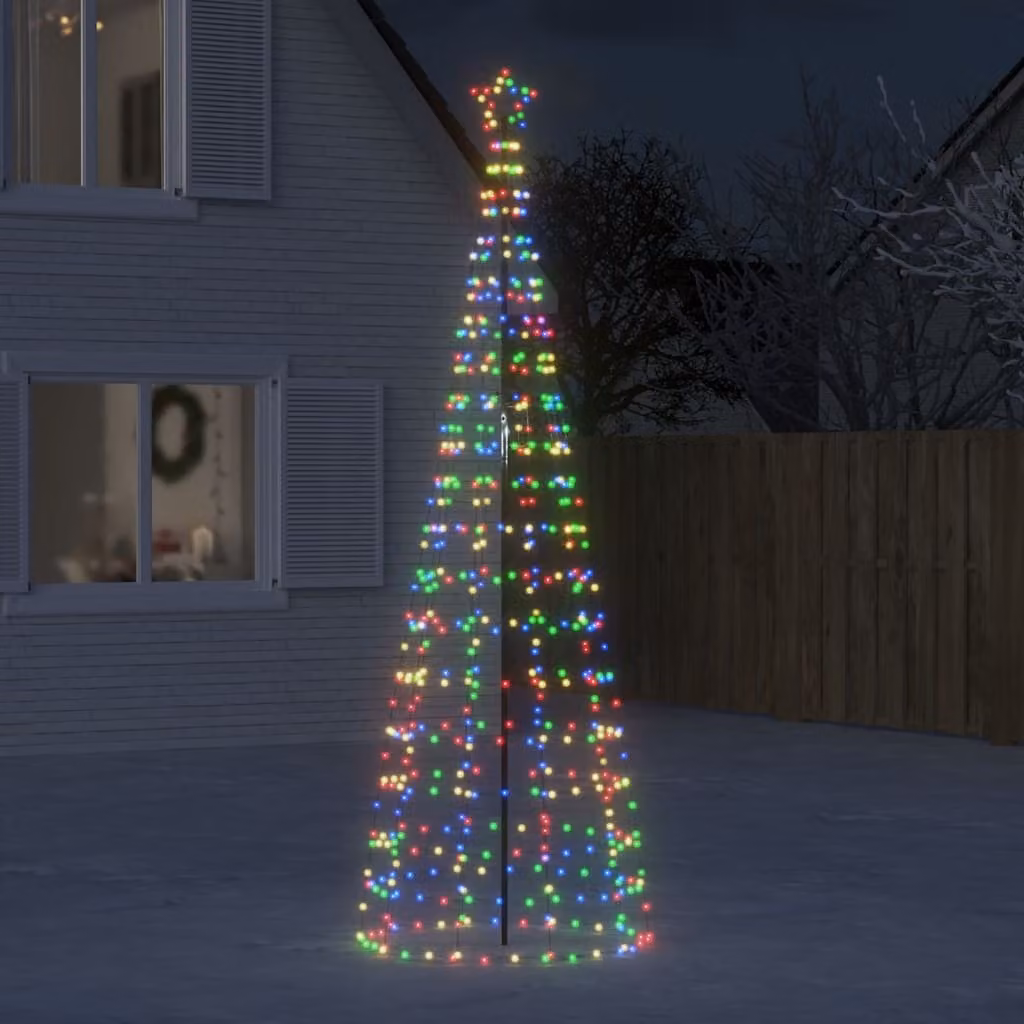 vidaXL Albero di Natale a LED con Punte 570 LED Colorato 300 cm