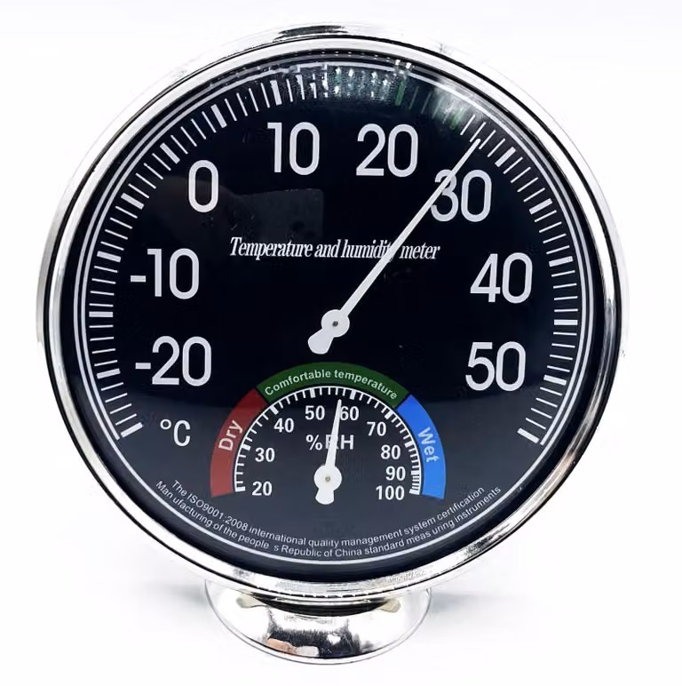 Termometro e igrometro analogici per ambienti interni, da appoggio, peso: 0,11 kg