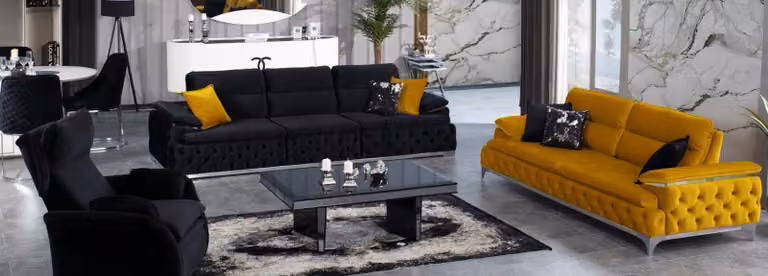 Sofagarnitur 3+3 Sitzer Set Design Sofas Polster Couchen Stoff Relax Moderne