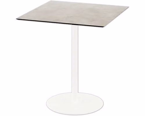 Urban - Tavolo da terrazzo, struttura bianca + piano in HPL color pietra di luna, 70x70 cm, 1 pezzo