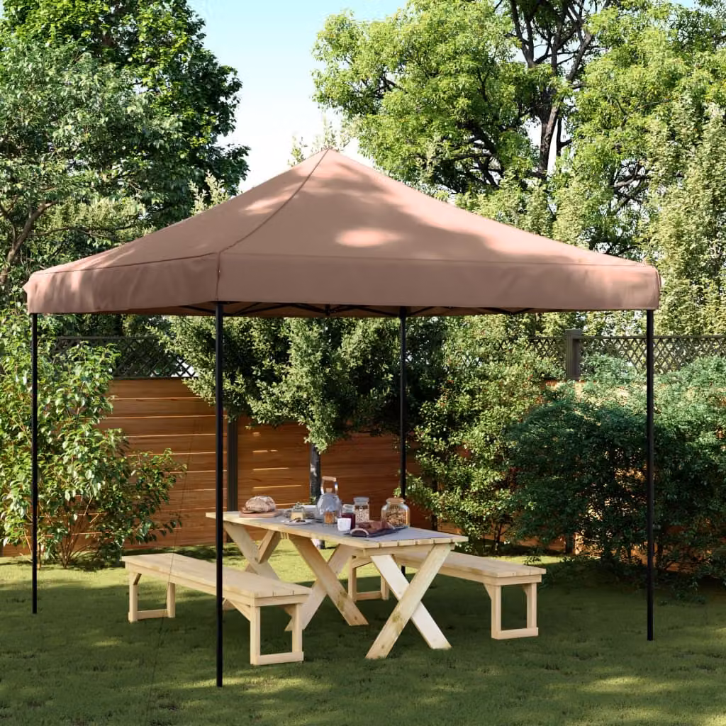 vidaXL Tenda da Festa Pieghevole Pop-Up Marrone L/P/H: 292 x 292 x 315 cm