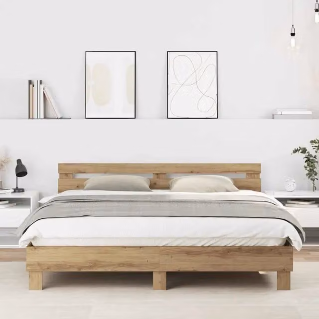 Struttura del letto-Giroletto Rovere artigianale 203 x 185 x 70 cm