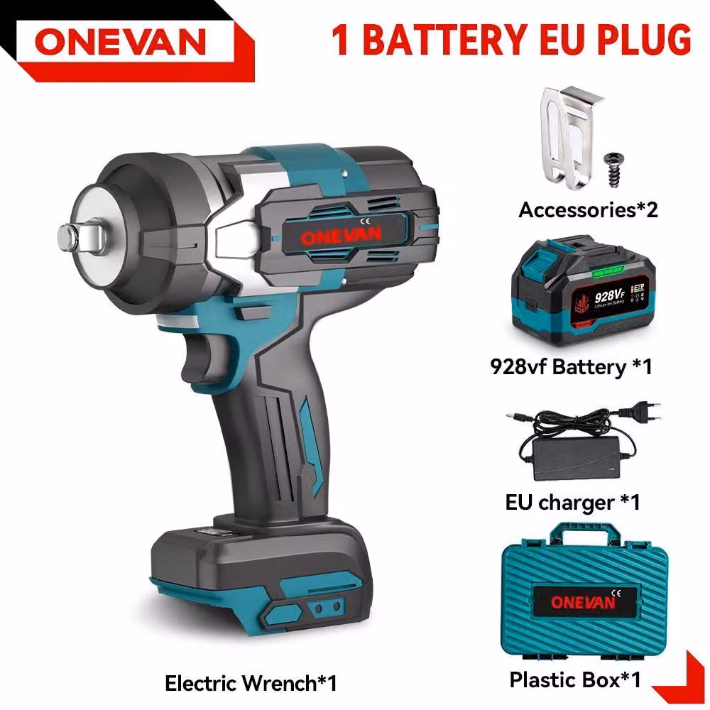 Avvitatore a impatto a batteria - 18 V - 2800 Nm di coppia elevata - Motore brushless - 0–8500 giri/min - 1 batteria di grande capacità - Grigio