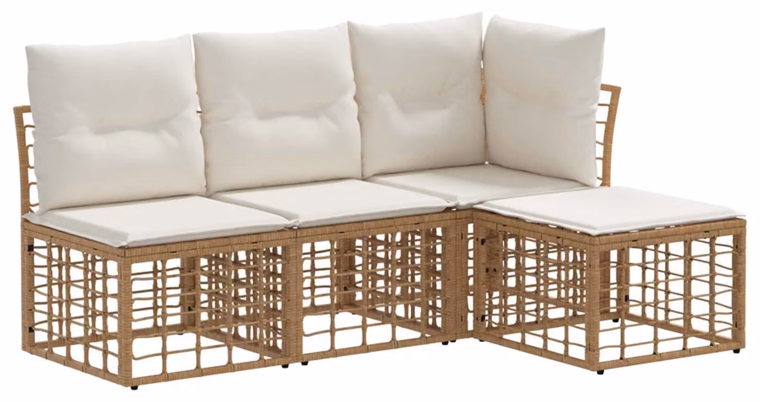 Set di divani da esterno Naturale Poliestere