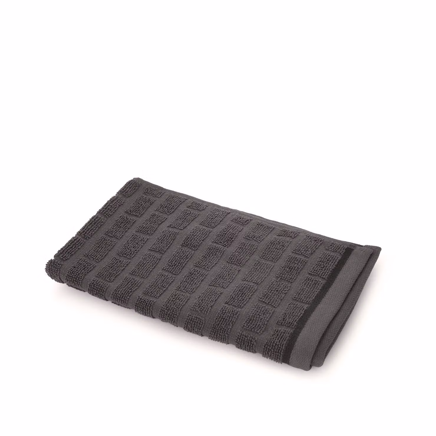 Asciugamano viso in cotone terry Kasanova Pop Corn Brick grigio scuro – 2