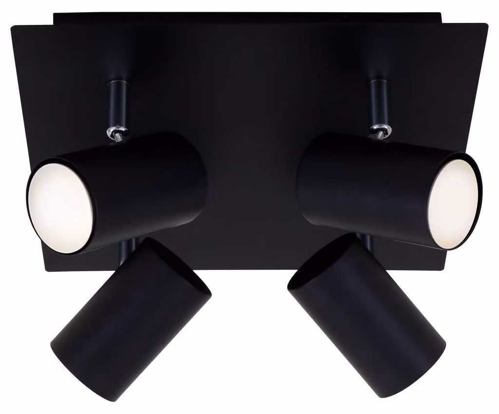 Lampada da soffitto lampada spot orientabile 4xGU10 40W nero metallo Briloner