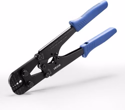 Pinza Crimpatrice per Funi Metalliche VEVOR in Acciaio Blu per Manicotti in Rame e Alluminio, 1,2-3,17 mm
