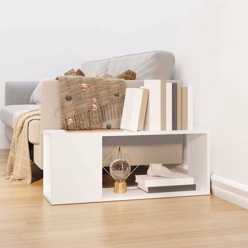 vidaXL Mobile Porta TV Bianco in Legno Multistrato L: 80 cm, P: 24 cm, H: 32 cm