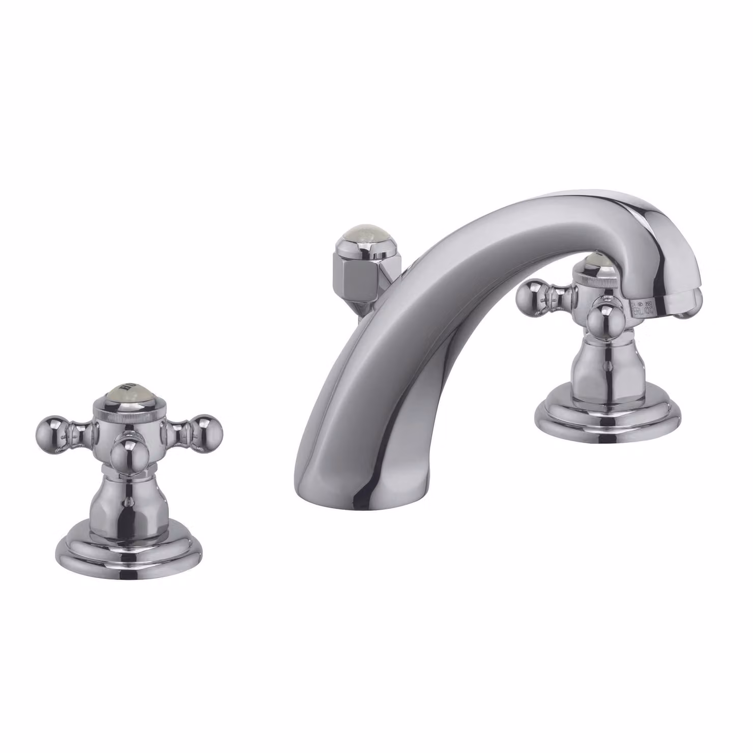 KLUDI 1926 Robinetterie de lavabo, poignées croisillons, montage 3 trous, hauteur de bec 145mm, 510430520, 510430520