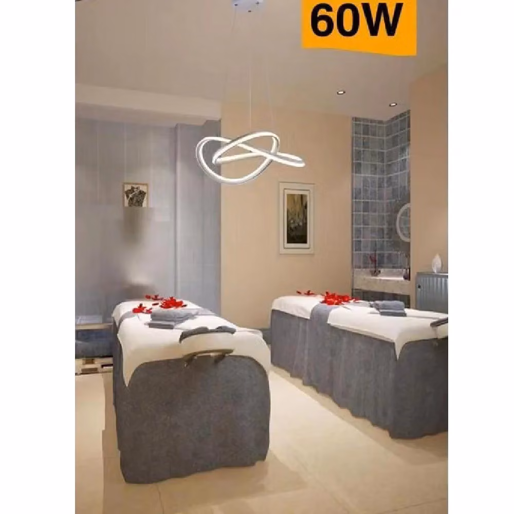 Lampadario a LED Moderno Intrecciato Trade Shop Bianco con Altezza Regolabile e Luce CCT 60W – 2