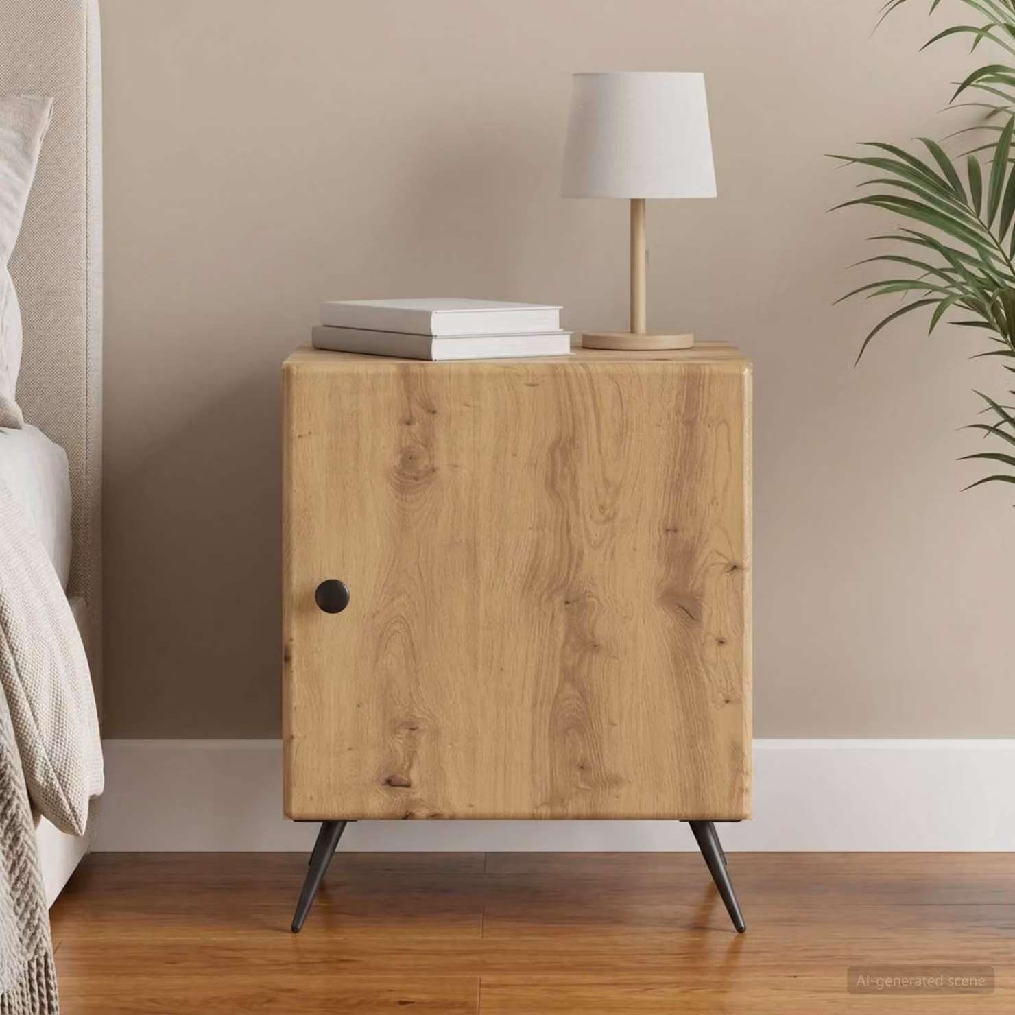 Armadio da Notte vidaXL in Rovere Artigianale Marrone L: 43 cm, P: 34,5 cm, H: 50 cm