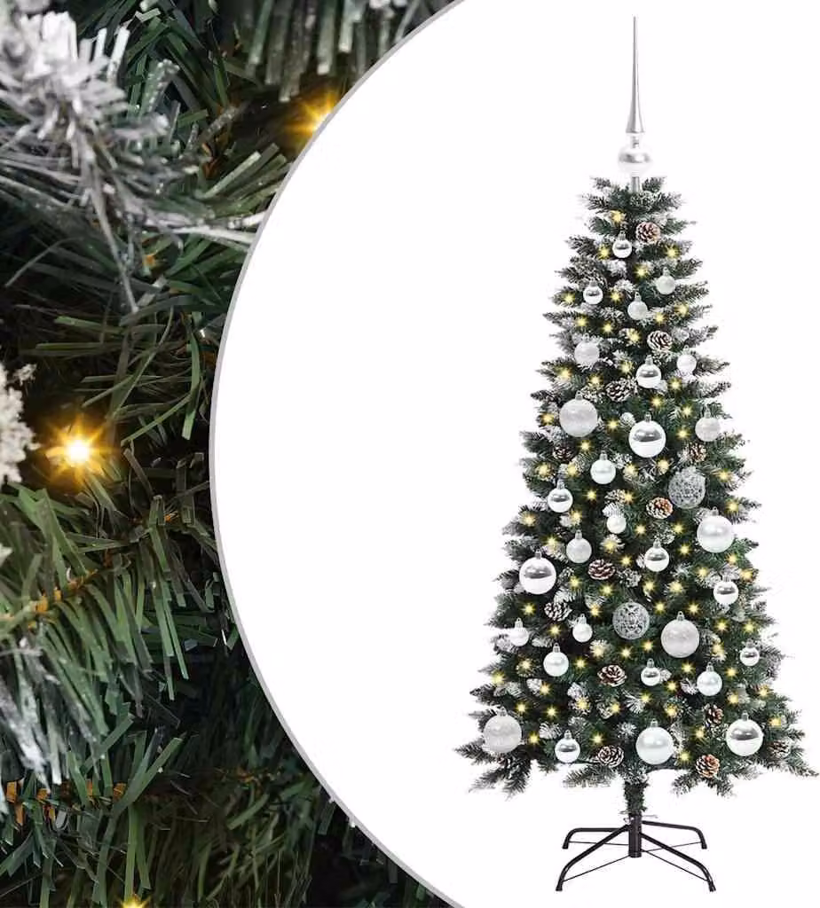 Albero di Natale artificiale con 150 LED Verde 120 cm