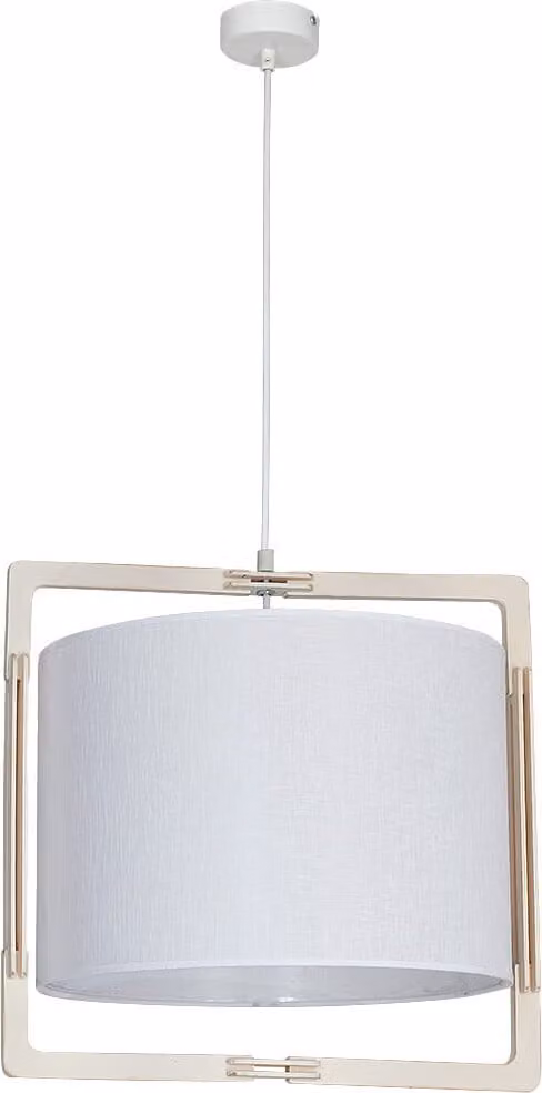 Lampada a sospensione LOKI bianca 1xE27x60W in metallo, dimensioni: 80x41x35 cm, IP20, Aldex