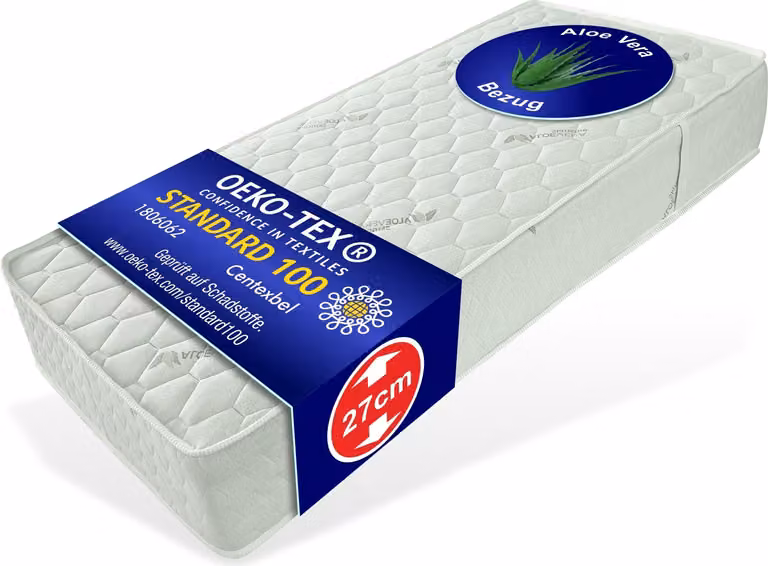 Materasso 100x200cm H5 Smaragd Nucleo a molle extra alto 27cm