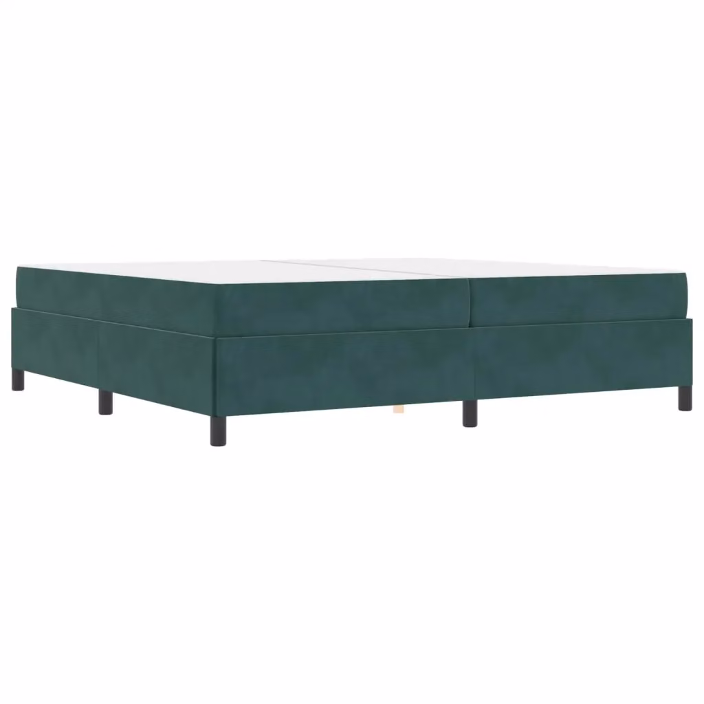 Struttura del letto imbottita vidaXL in tessuto verde con legno e metallo 200 x 200 cm – 2