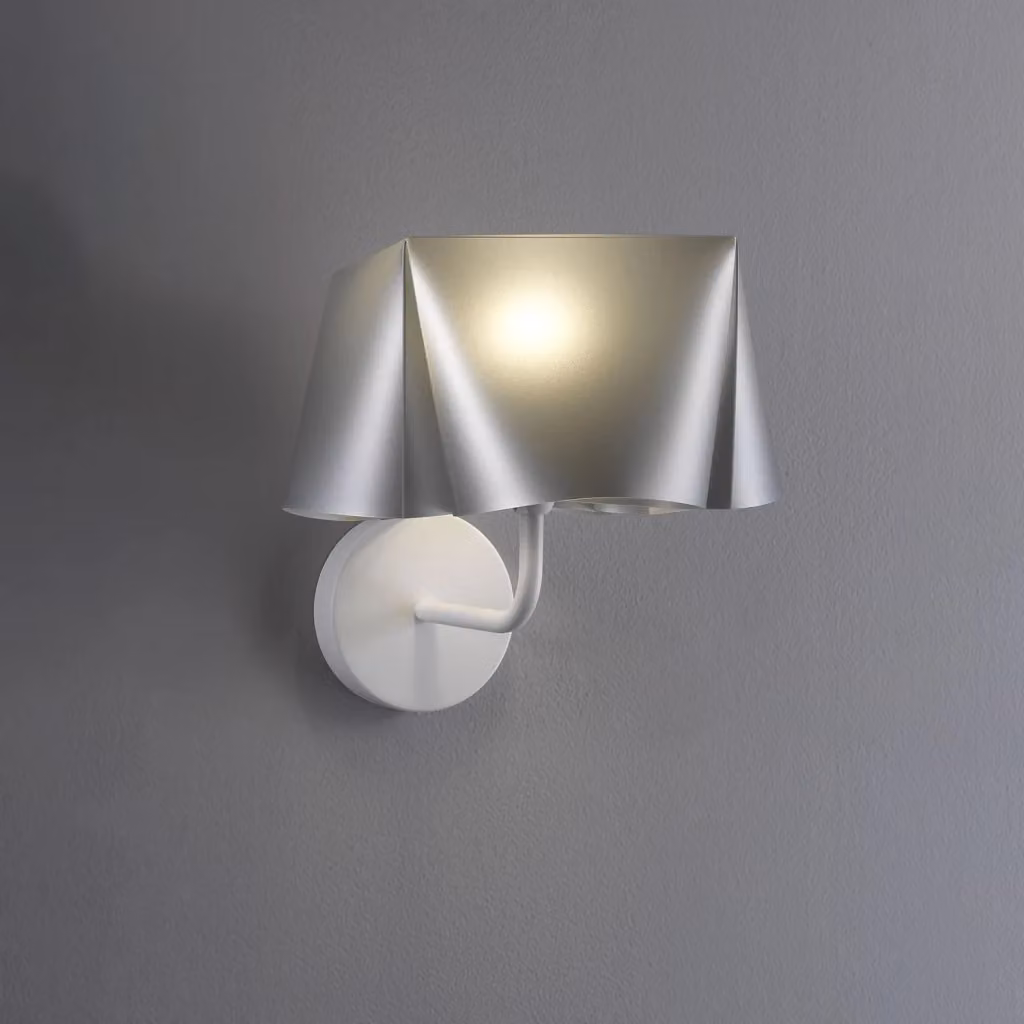 Applique Moderna Wanda Linea Zero Argento e Metallo con Luce E14 – 2