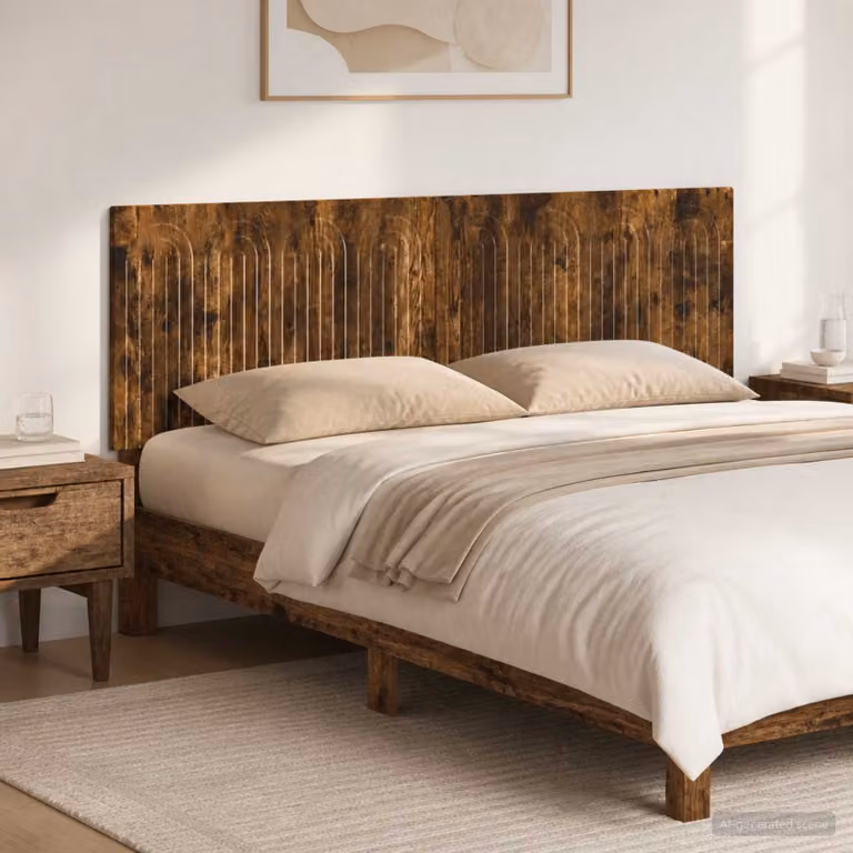 Testiera da muro vidaXL ALKMAAR in legno ingegnerizzato Rovere Fumo Marrone