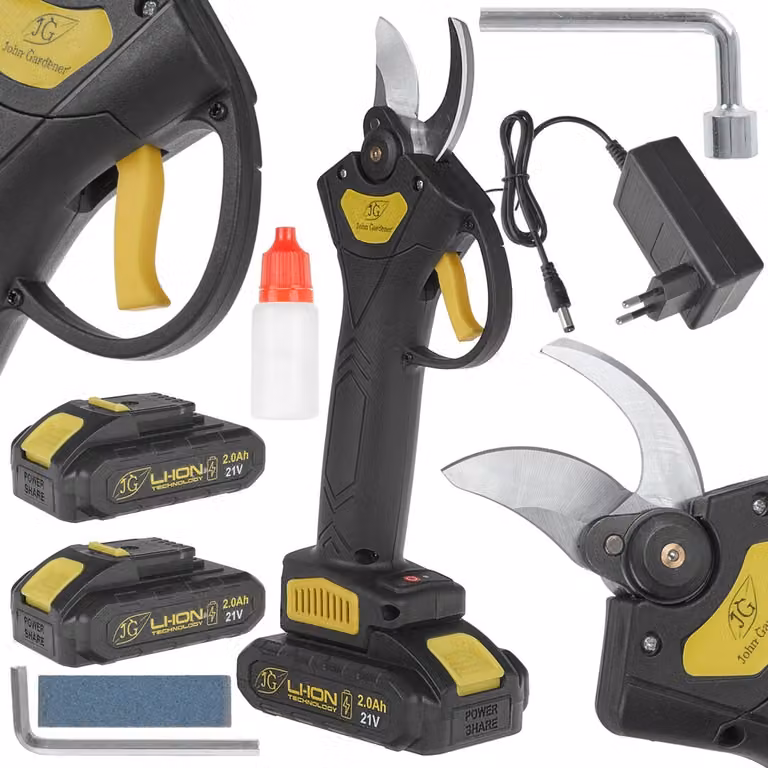 GEKO Cesoie a batteria 21 V, 2×2,0 Ah - JOHN GARDENER G80662