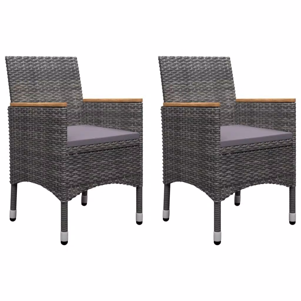 vidaXL set da pranzo da giardino 5 pezzi grigio