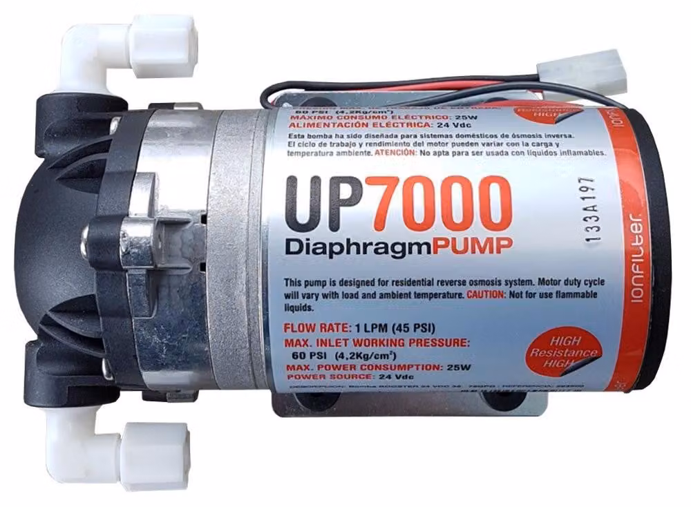 Pompa booster per osmosi inversa, modello UP7000, 24 V, 1 litro/minuto, 3,1 bar
