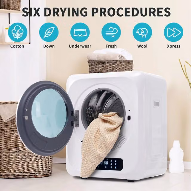 Asciugatrice a gas con scarico Minimal bianca, capacità 3kg, 6 programmi, montaggio a parete, classe energetica G – 1