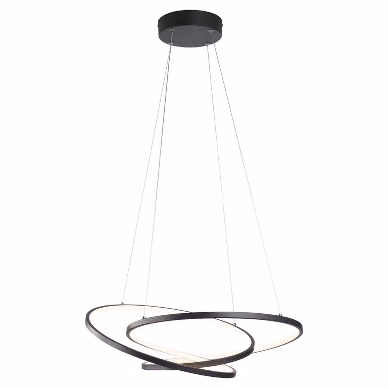 casa NOVA Lampada a sospensione SPIRO LBH 63x48x150 cm nera Lampada a sospensione