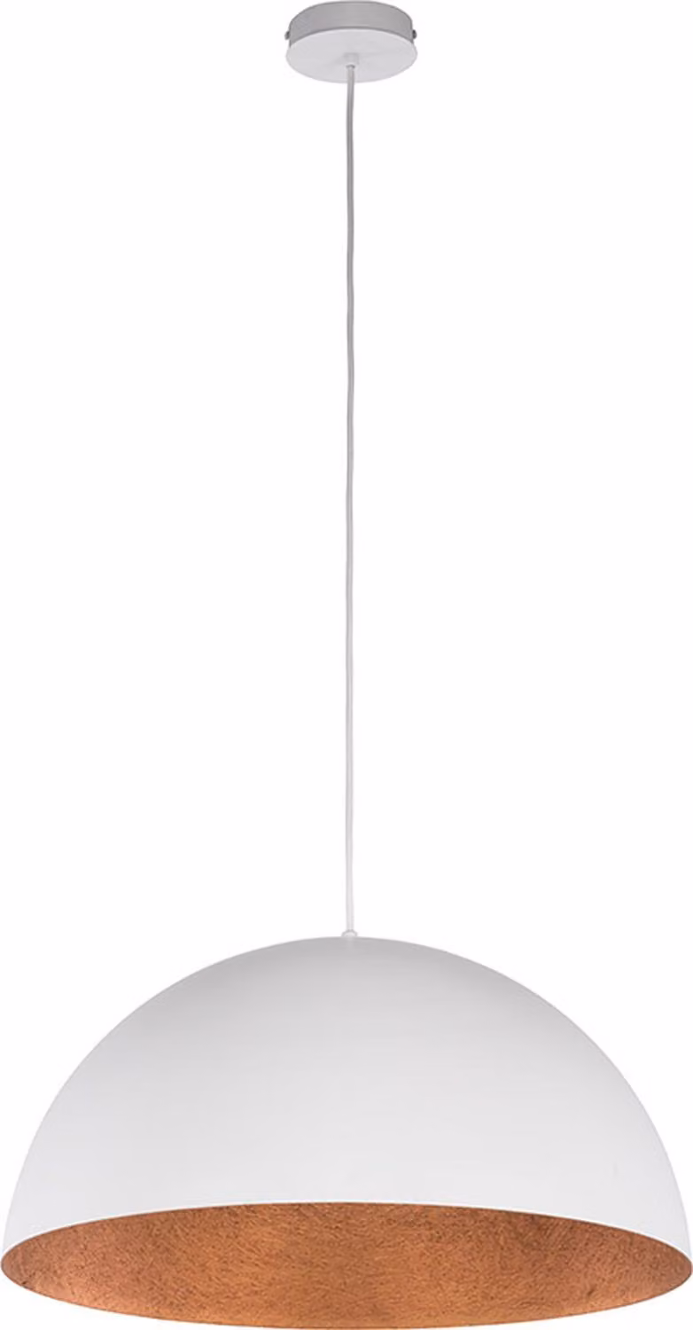 Lampada a sospensione in rame bianco Ø 50 cm rotonda regolabile in altezza E27 lampada a sospensione tavolo da pranzo cucina