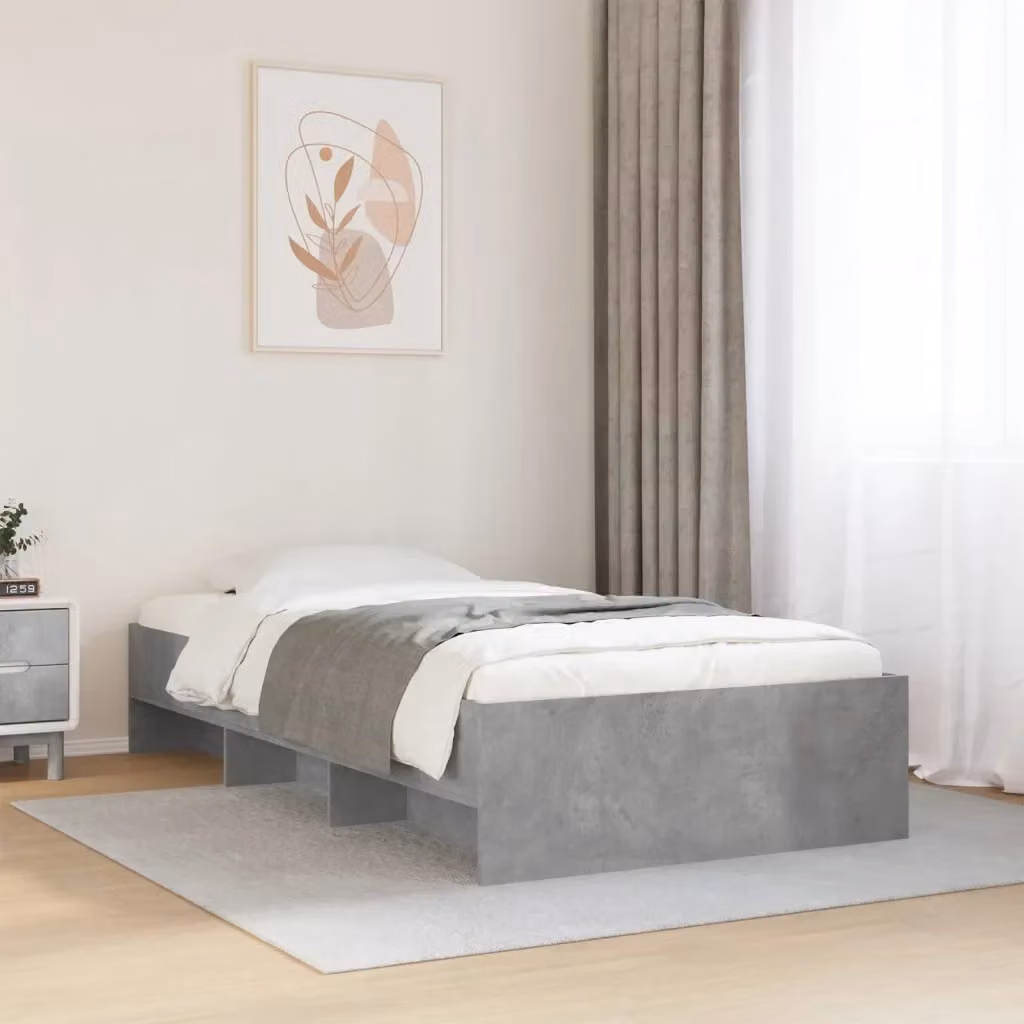 Giroletto Sonoma Grigio per Adulti in Legno Multistrato con Scomparti Laterali L/P/H: 90 x 200 x 35 cm – 2